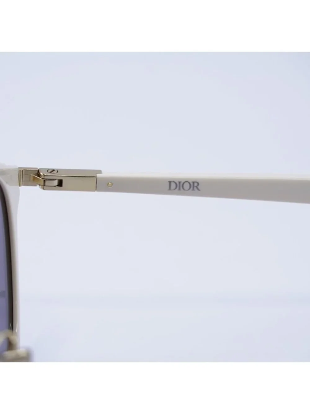 Dior DIORBLACKSUIT R7U 95H6 Sunglasses Ivory Round Frame, Green Mirror Lenses